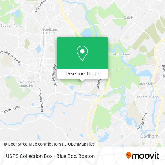 USPS Collection Box - Blue Box map