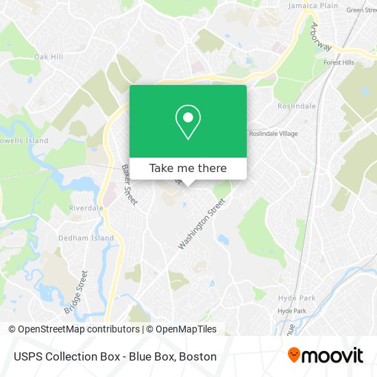 Mapa de USPS Collection Box - Blue Box