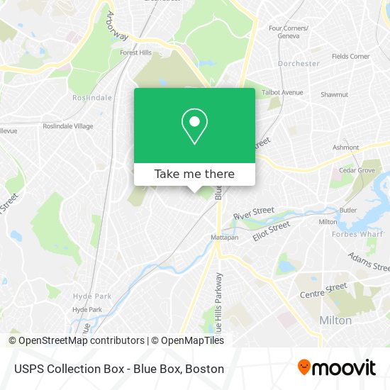 USPS Collection Box - Blue Box map