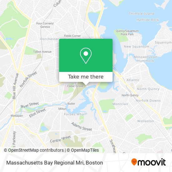 Mapa de Massachusetts Bay Regional Mri