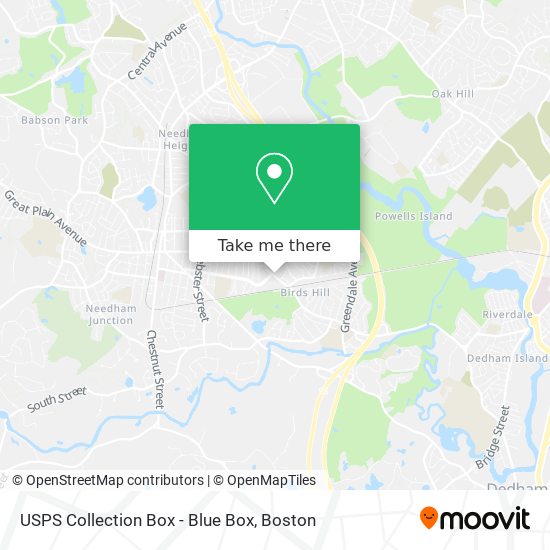 USPS Collection Box - Blue Box map