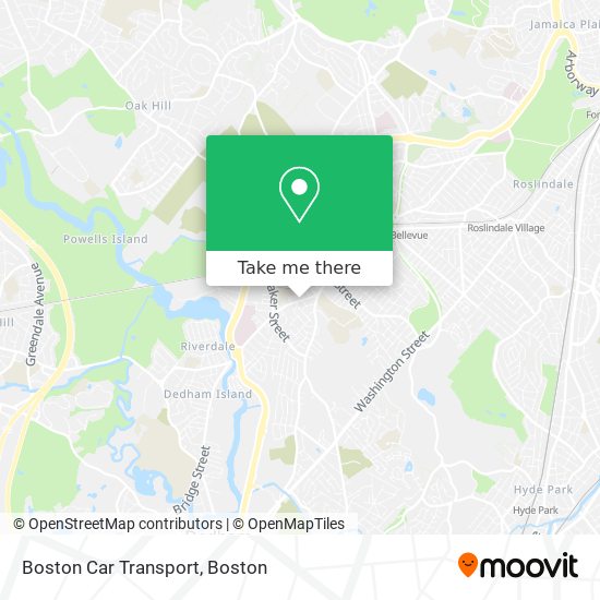 Mapa de Boston Car Transport