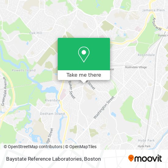 Mapa de Baystate Reference Laboratories