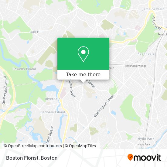 Boston Florist map