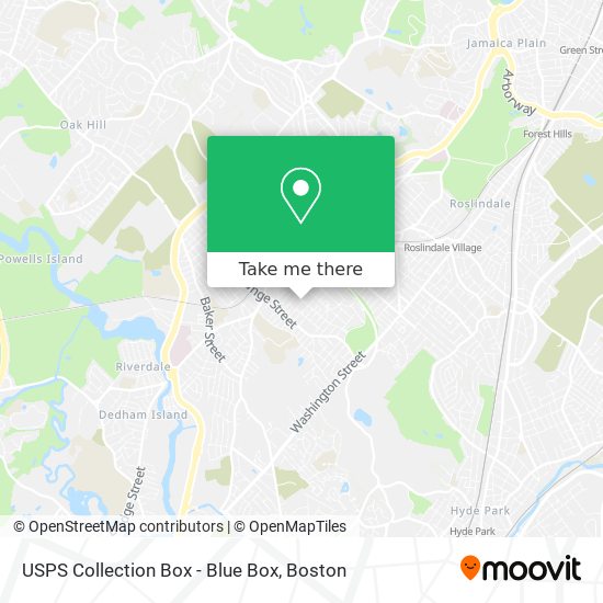 USPS Collection Box - Blue Box map