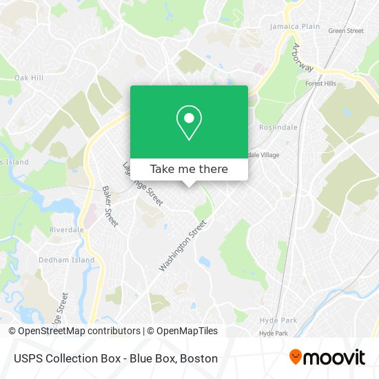 USPS Collection Box - Blue Box map