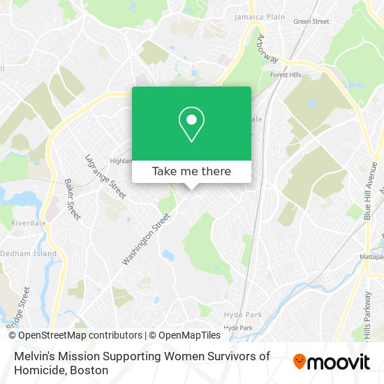 Melvin's Mission Supporting Women Survivors of Homicide map