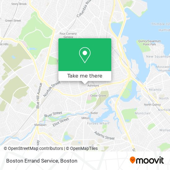 Boston Errand Service map