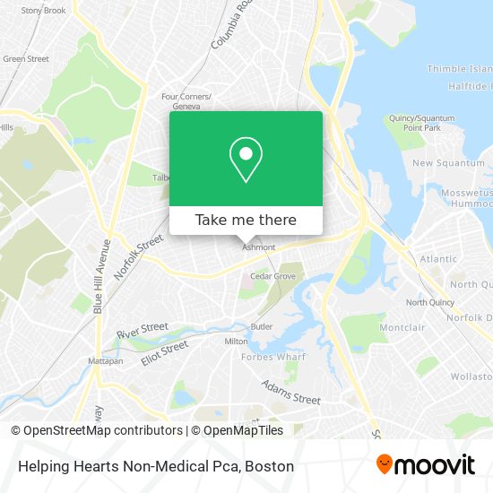 Helping Hearts Non-Medical Pca map