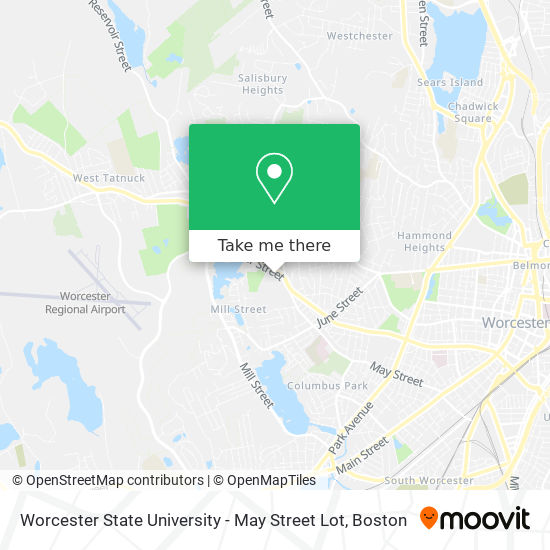 Worcester State University - May Street Lot map