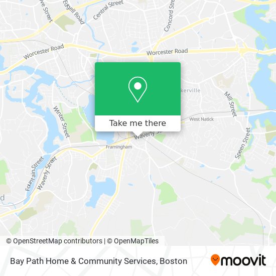Mapa de Bay Path Home & Community Services
