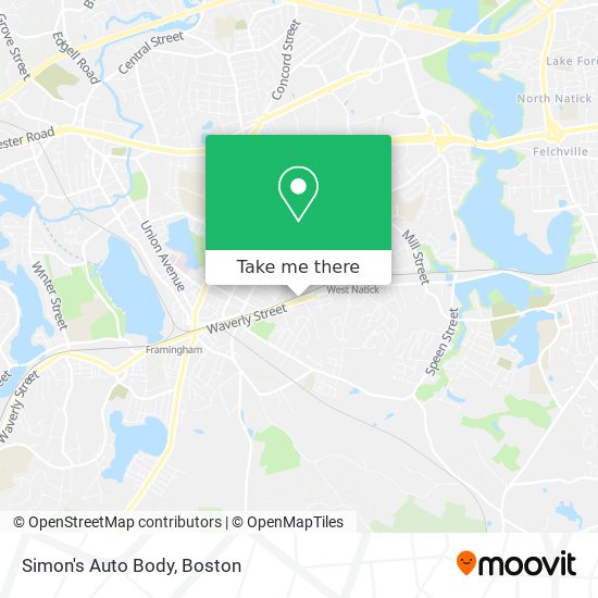 Simon's Auto Body map