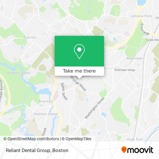 Reliant Dental Group map