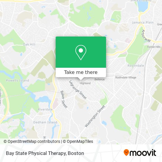 Bay State Physical Therapy map