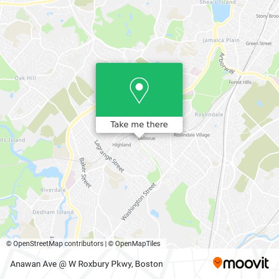 Anawan Ave @ W Roxbury Pkwy map