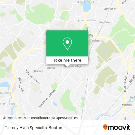 Tierney Hvac Specialts map