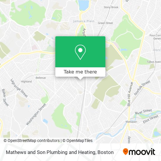 Mathews and Son Plumbing and Heating map