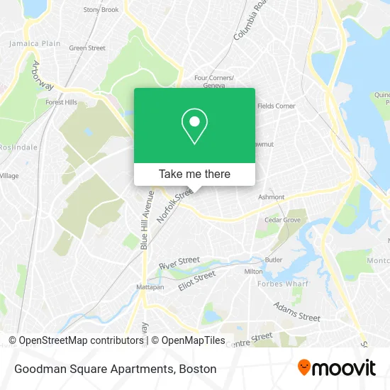 Goodman Square Apartments map