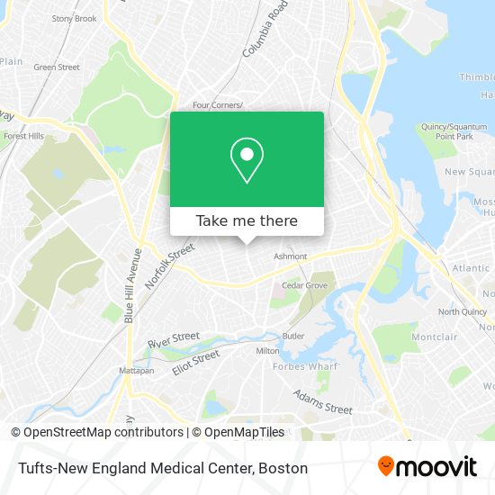 Tufts-New England Medical Center map
