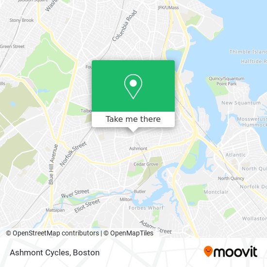 Mapa de Ashmont Cycles