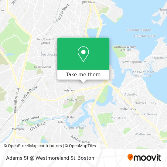 Adams St @ Westmoreland St map