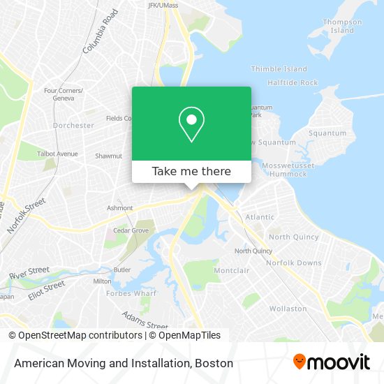 Mapa de American Moving and Installation