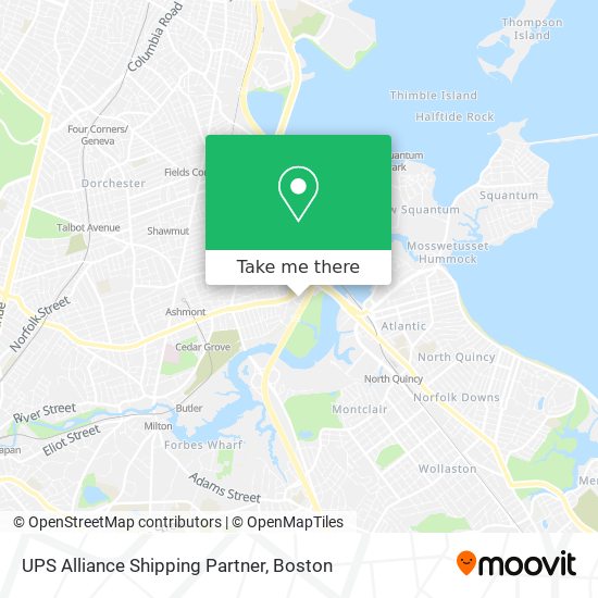 Mapa de UPS Alliance Shipping Partner