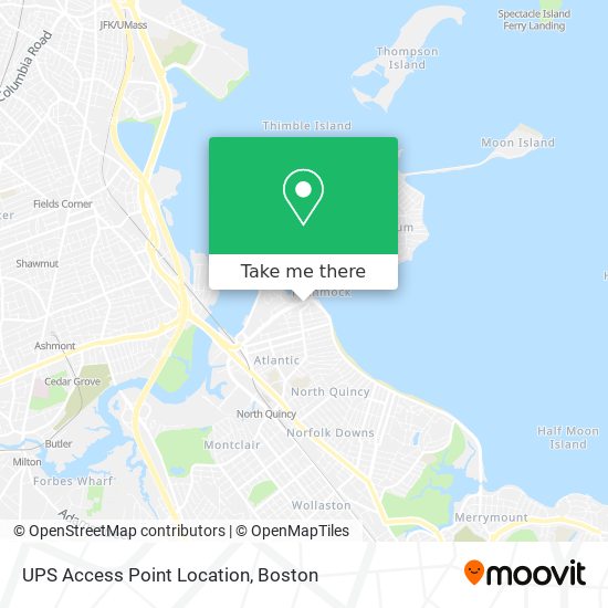 UPS Access Point Location map