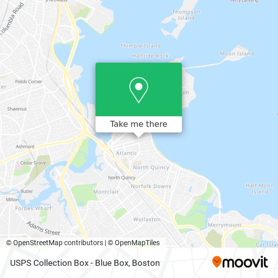 USPS Collection Box - Blue Box map