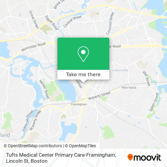 Tufts Medical Center Primary Care-Framingham, Lincoln St map