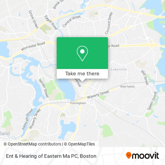 Ent & Hearing of Eastern Ma PC map