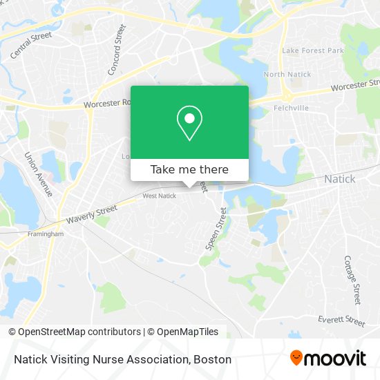 Natick Visiting Nurse Association map