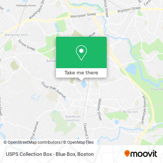 USPS Collection Box - Blue Box map