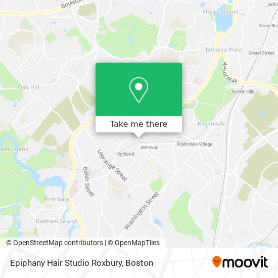 Mapa de Epiphany Hair Studio Roxbury