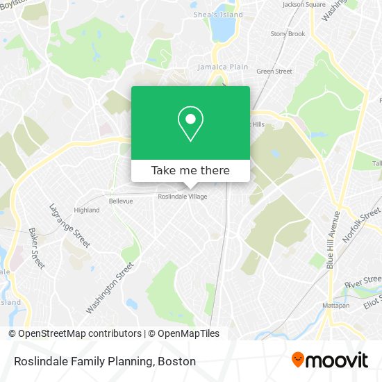 Roslindale Family Planning map