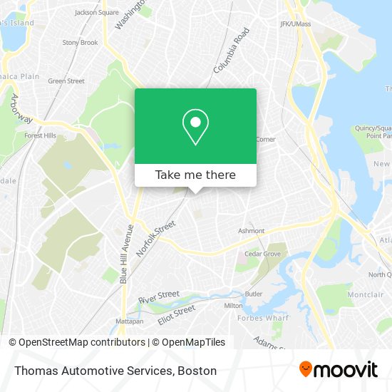 Thomas Automotive Services map