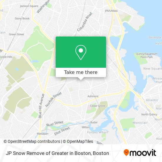 JP Snow Remove of Greater in Boston map