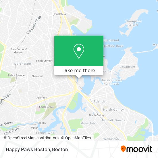 Happy Paws Boston map