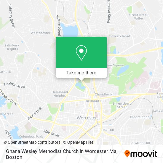 Mapa de Ghana Wesley Methodist Church in Worcester Ma