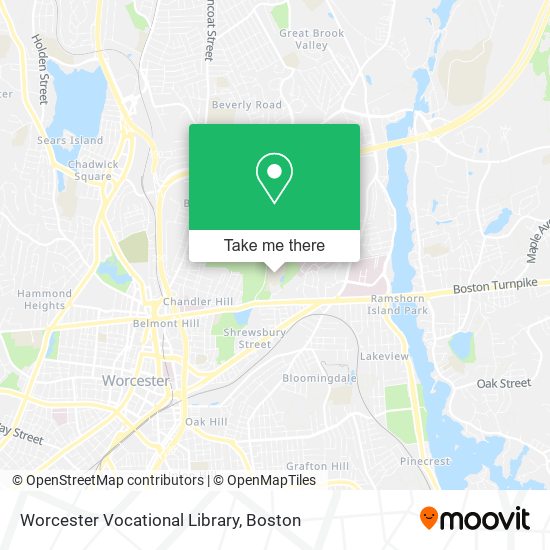 Worcester Vocational Library map