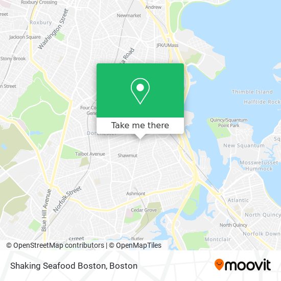 Shaking Seafood Boston map