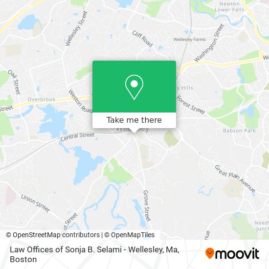 Law Offices of Sonja B. Selami - Wellesley, Ma map