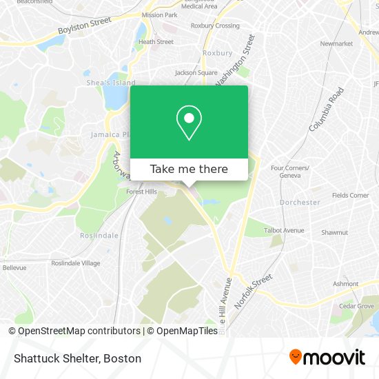 Shattuck Shelter map