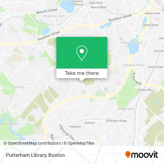 Putterham Library map