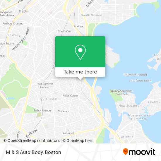 M & S Auto Body map