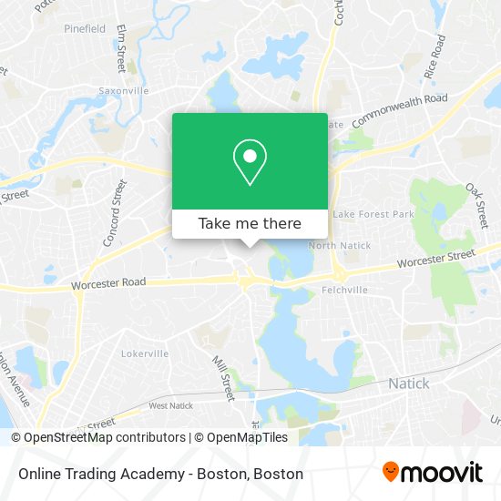 Online Trading Academy - Boston map
