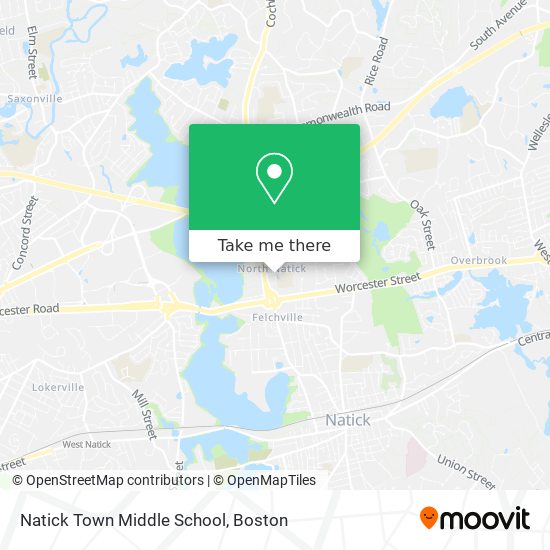 Natick Town Middle School map