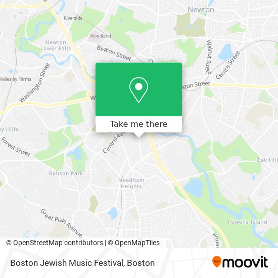 Boston Jewish Music Festival map