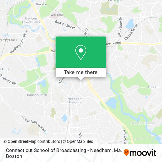 Connecticut School of Broadcasting - Needham, Ma map