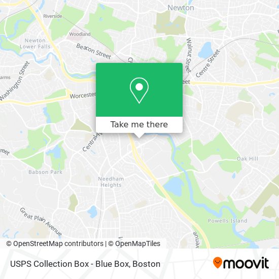 Mapa de USPS Collection Box - Blue Box